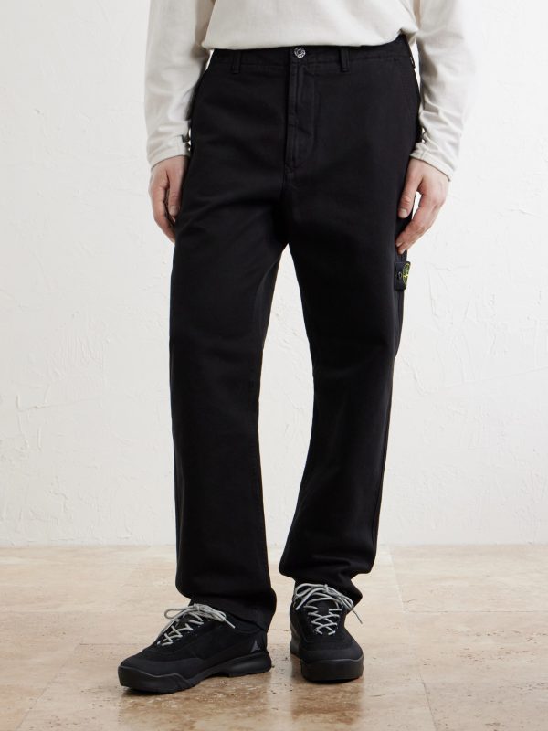 Logo-Appliquéd Straight-Leg Herringbone Cotton Trousers - FR