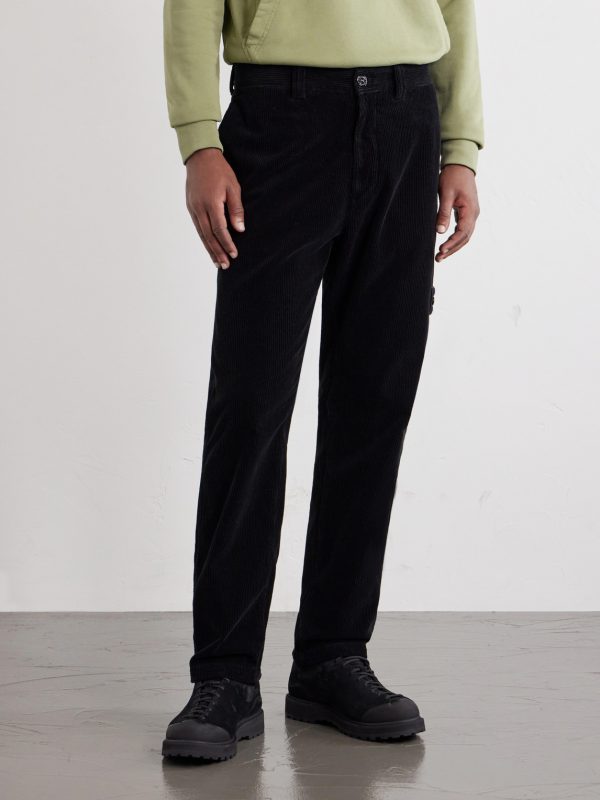 Straight-Leg Logo-Appliquéd Garment-Dyed Cotton-Corduroy Trousers - FR Straight-Leg Logo-Appliquéd Garment-Dyed Cotton-Corduroy Trousers - FR