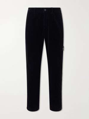 Straight-Leg Logo-Appliquéd Garment-Dyed Cotton-Corduroy Trousers Straight-Leg Logo-Appliquéd Garment-Dyed Cotton-Corduroy Trousers