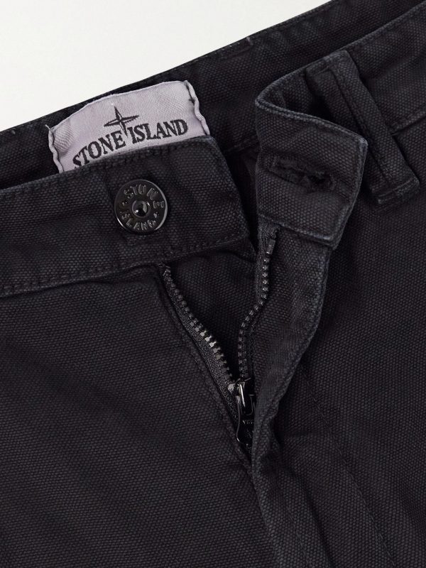 Logo-Appliquéd Straight-Leg Cotton-Canvas Trousers - E1 Logo-Appliquéd Straight-Leg Cotton-Canvas Trousers - E1