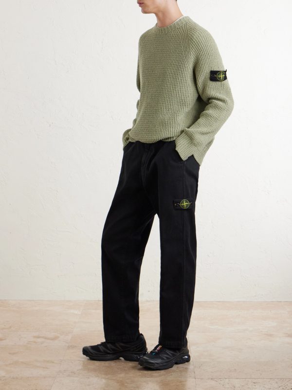 Logo-Appliquéd Straight-Leg Cotton-Canvas Trousers - OU Logo-Appliquéd Straight-Leg Cotton-Canvas Trousers - OU