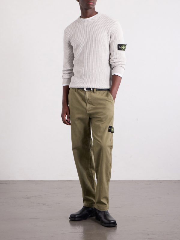 Logo-Appliquéd Ribbed Virgin Wool Sweater - OU Logo-Appliquéd Ribbed Virgin Wool Sweater - OU