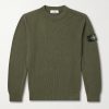 Logo-Appliquéd Ribbed Cotton Sweater Logo-Appliquéd Ribbed Cotton Sweater