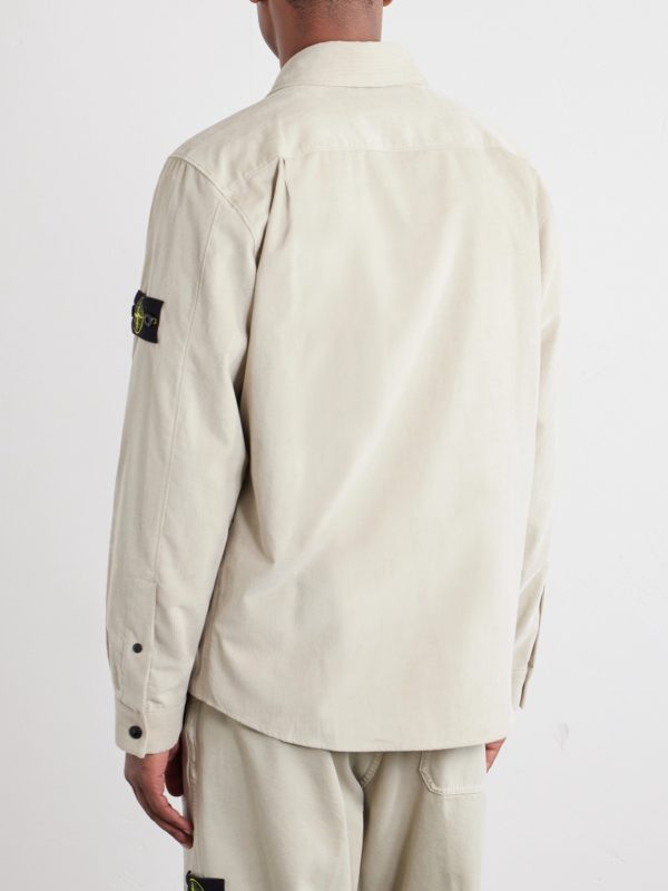 Logo-Appliquéd Cotton-Corduroy Shirt - BK Logo-Appliquéd Cotton-Corduroy Shirt - BK