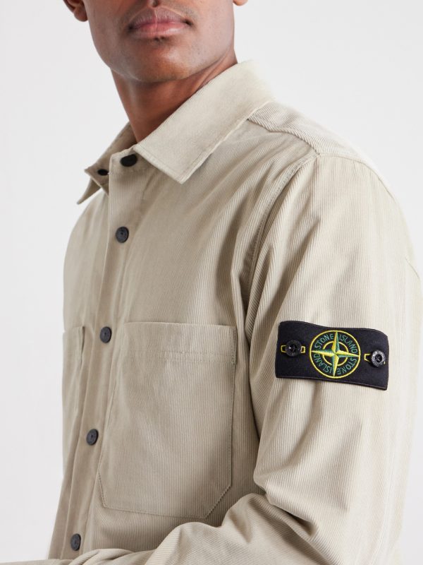 Logo-Appliquéd Cotton-Corduroy Shirt - CU Logo-Appliquéd Cotton-Corduroy Shirt - CU