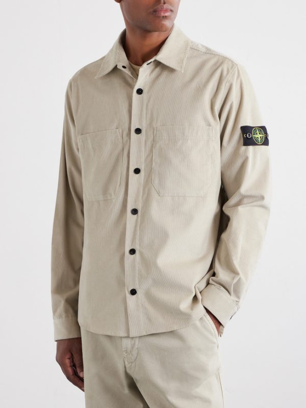 Logo-Appliquéd Cotton-Corduroy Shirt - FR Logo-Appliquéd Cotton-Corduroy Shirt - FR