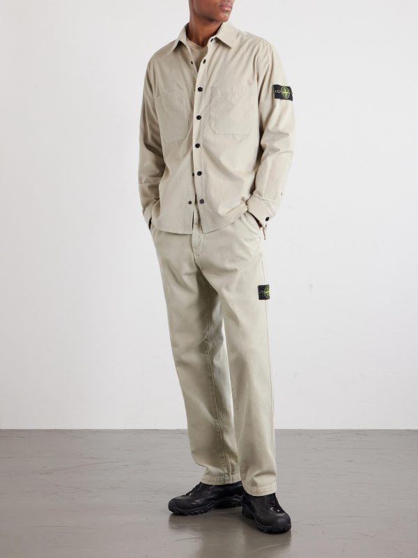 Logo-Appliquéd Cotton-Corduroy Shirt - OU Logo-Appliquéd Cotton-Corduroy Shirt - OU