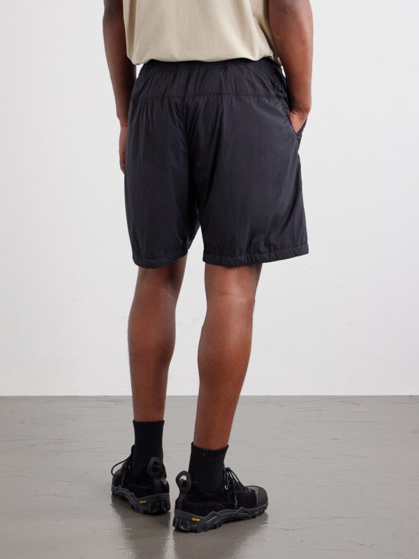 Straight-Leg Logo-Appliquéd Garment-Dyed Shell Shorts - BK Straight-Leg Logo-Appliquéd Garment-Dyed Shell Shorts - BK