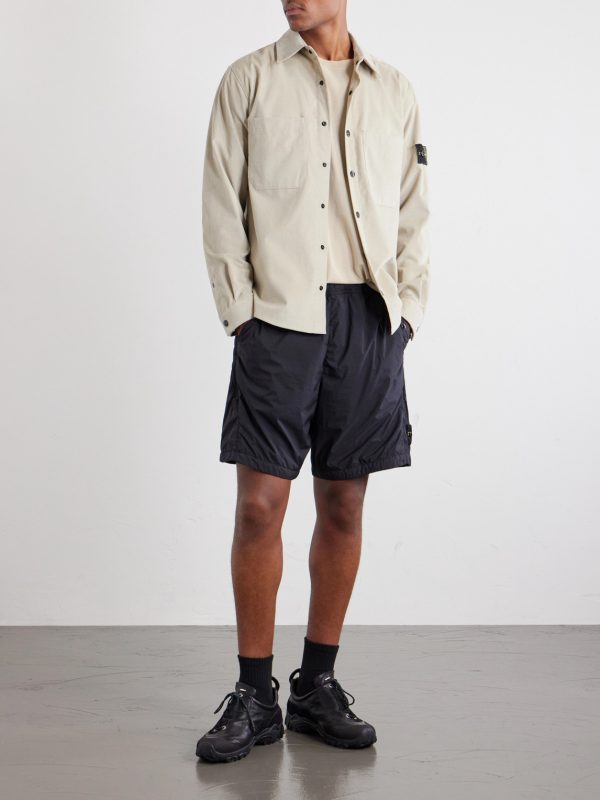 Straight-Leg Logo-Appliquéd Garment-Dyed Shell Shorts - OU Straight-Leg Logo-Appliquéd Garment-Dyed Shell Shorts - OU