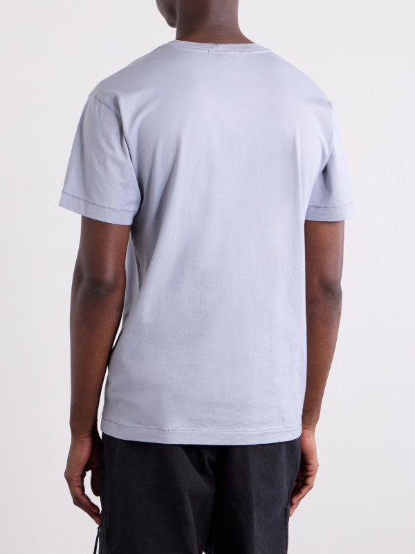 Logo-Appliquéd Garment-Dyed Cotton-Jersey T-Shirt - BK