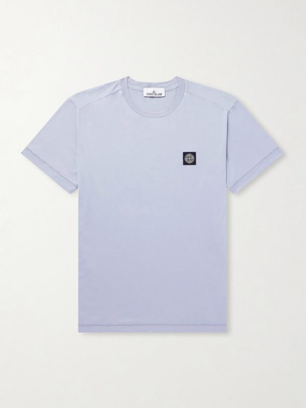Logo-Appliquéd Garment-Dyed Cotton-Jersey T-Shirt