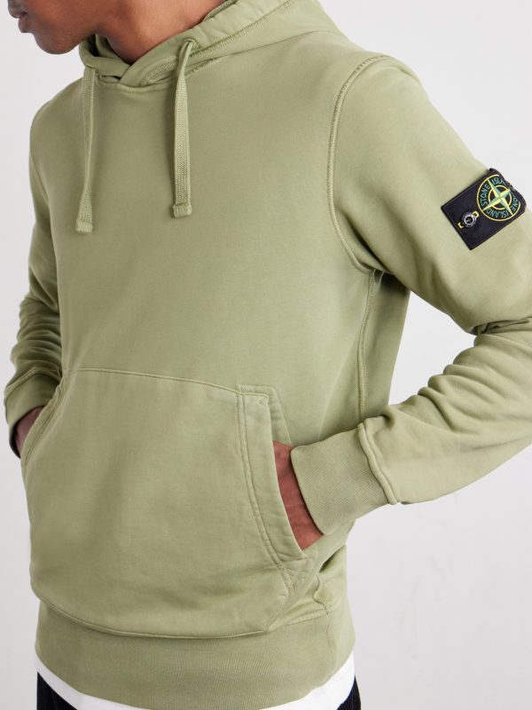Logo-Appliquéd Garment-Dyed Cotton-Fleece Hoodie - CU Logo-Appliquéd Garment-Dyed Cotton-Fleece Hoodie - CU