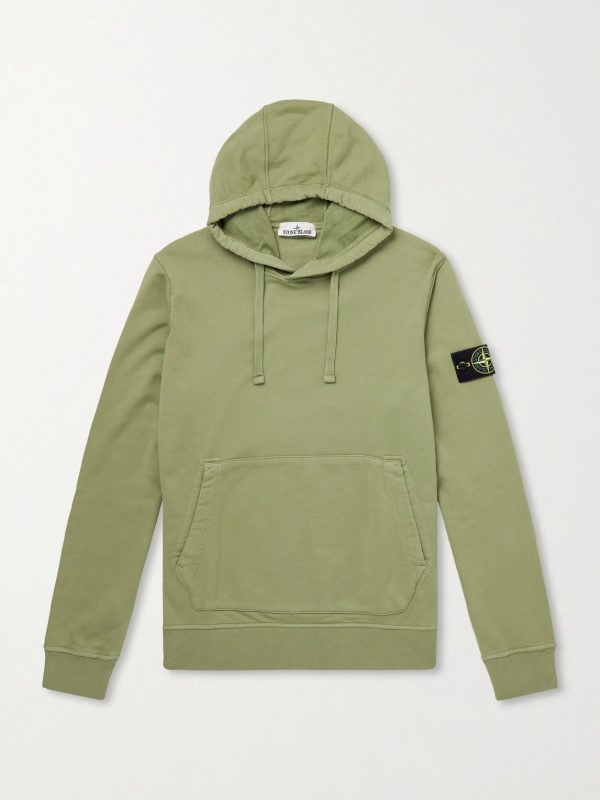 Logo-Appliquéd Garment-Dyed Cotton-Fleece Hoodie Logo-Appliquéd Garment-Dyed Cotton-Fleece Hoodie