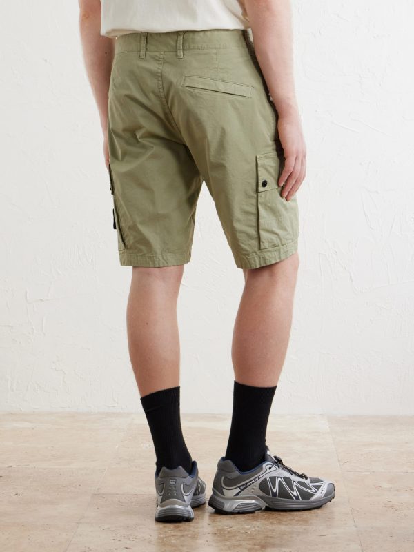 Straight-Leg Cotton-Blend Twill Cargo Shorts - BK