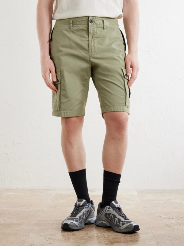 Straight-Leg Cotton-Blend Twill Cargo Shorts - FR