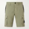 Straight-Leg Cotton-Blend Twill Cargo Shorts
