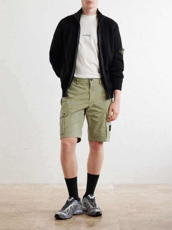 Straight-Leg Cotton-Blend Twill Cargo Shorts - OU
