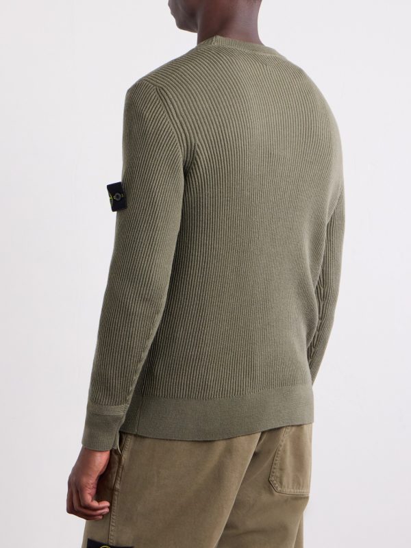 Logo-Appliquéd Ribbed Cotton-Blend Sweater - BK