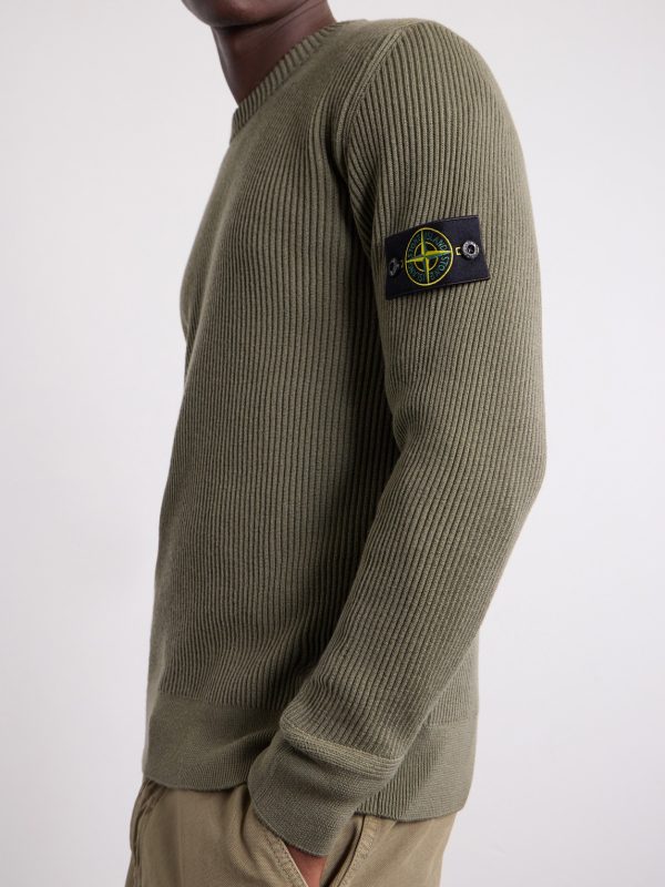 Logo-Appliquéd Ribbed Cotton-Blend Sweater - CU