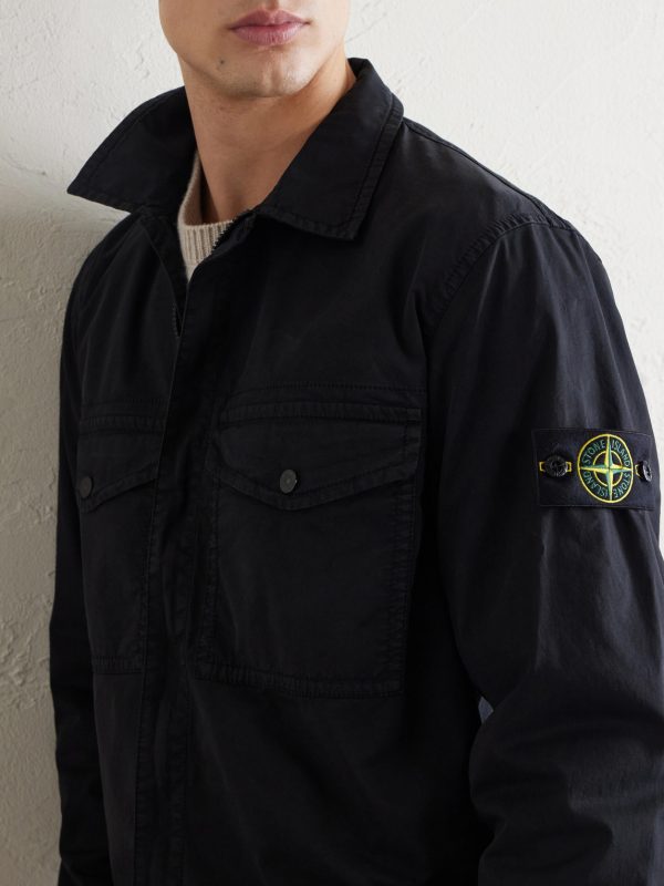 Garment-Dyed Cotton-Blend Twill Overshirt - CU