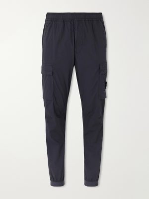 Tapered Cotton-Blend Trousers