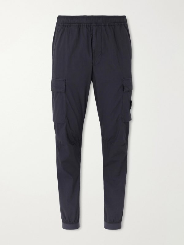 Tapered Cotton-Blend Trousers Tapered Cotton-Blend Trousers