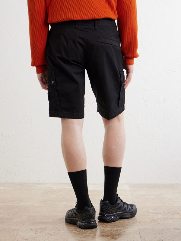 Straight-Leg Cotton-Blend Twill Cargo Shorts - BK Straight-Leg Cotton-Blend Twill Cargo Shorts - BK