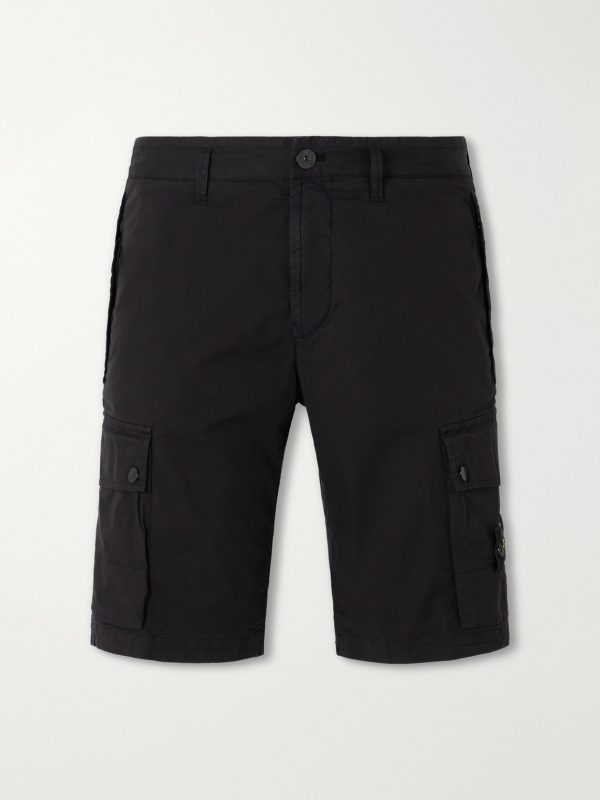 Straight-Leg Cotton-Blend Twill Cargo Shorts Straight-Leg Cotton-Blend Twill Cargo Shorts