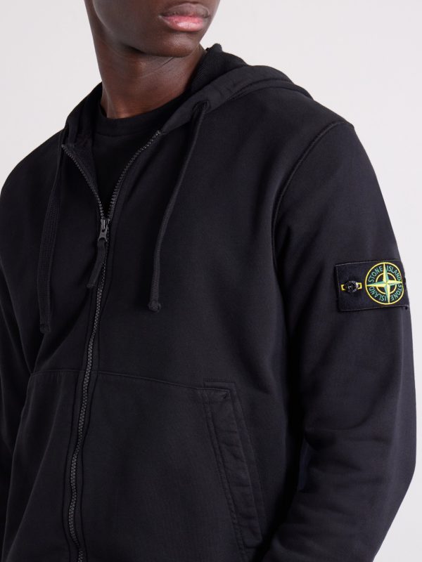 Logo-Appliquéd Cotton-Jersey Zip-Up Hoodie - CU