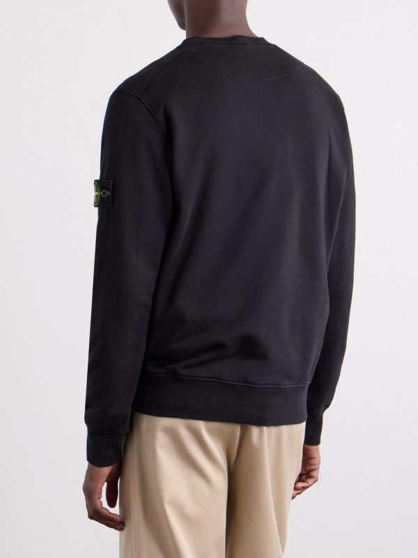 Logo-Appliquéd Garment-Dyed Cotton-Fleece Sweatshirt - BK Logo-Appliquéd Garment-Dyed Cotton-Fleece Sweatshirt - BK