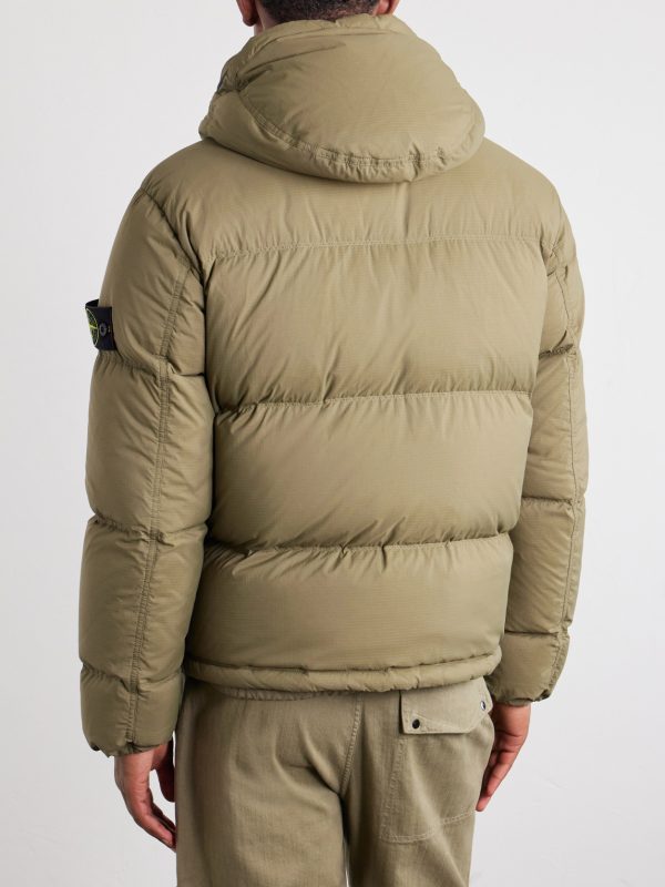 Padded Quilted CORDURA® Ripstop Hooded Down Jacket - BK Padded Quilted CORDURA® Ripstop Hooded Down Jacket - BK