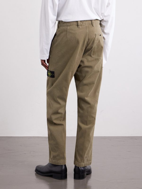 Logo-Appliquéd Straight-Leg Garment-Dyed Cotton Trousers - BK Logo-Appliquéd Straight-Leg Garment-Dyed Cotton Trousers - BK