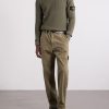 Logo-Appliquéd Straight-Leg Garment-Dyed Cotton Trousers - OU Logo-Appliquéd Straight-Leg Garment-Dyed Cotton Trousers - OU