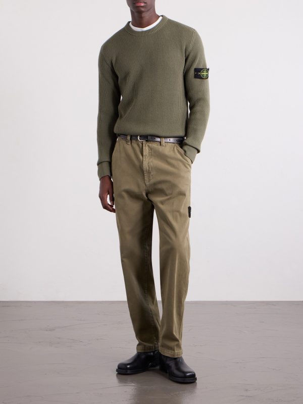 Logo-Appliquéd Straight-Leg Garment-Dyed Cotton Trousers - OU Logo-Appliquéd Straight-Leg Garment-Dyed Cotton Trousers - OU