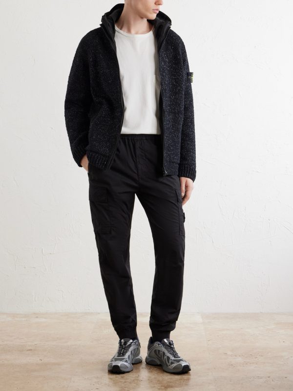 Tapered Stretch Cotton-Blend Cargo Trousers - OU Tapered Stretch Cotton-Blend Cargo Trousers - OU