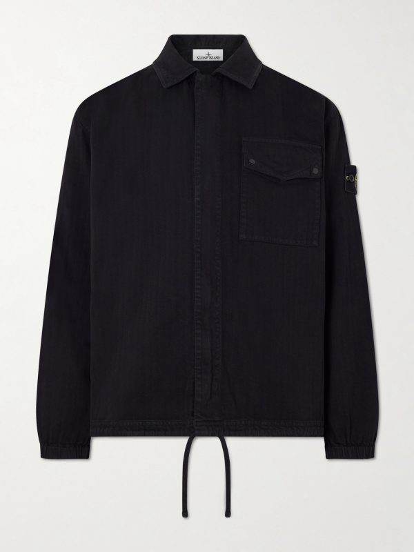 Herringbone Cotton Overshirt Herringbone Cotton Overshirt