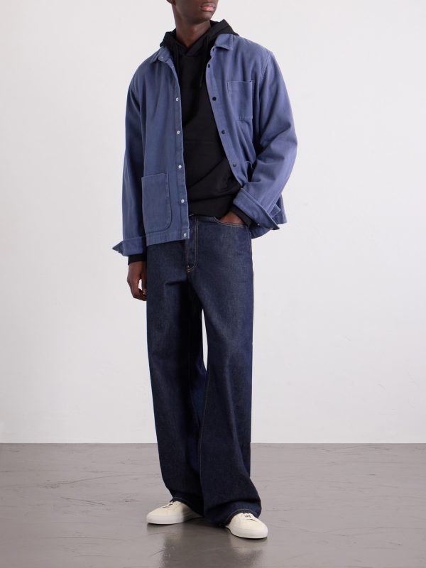 Logo-Appliquéd Garment-Dyed Cotton-Fleece Hoodie - OU
