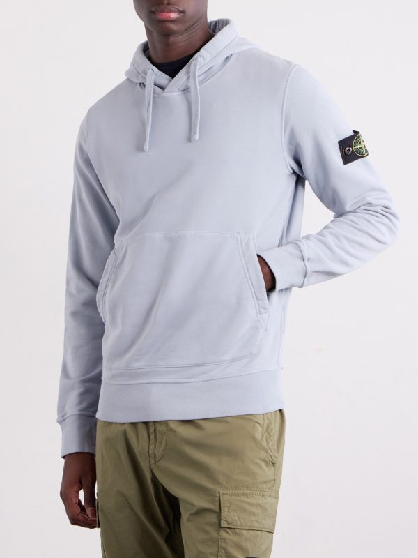 Logo-Appliquéd Garment-Dyed Cotton-Fleece Hoodie - FR Logo-Appliquéd Garment-Dyed Cotton-Fleece Hoodie - FR