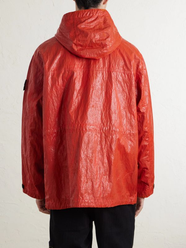 Garment-Dyed Recycled Crinkled-Shell Jacket - BK Garment-Dyed Recycled Crinkled-Shell Jacket - BK