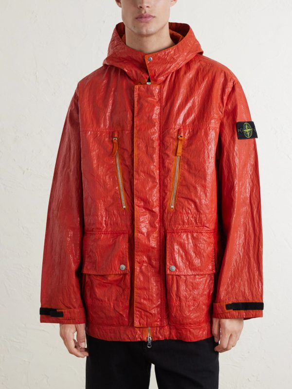 Garment-Dyed Recycled Crinkled-Shell Jacket - FR Garment-Dyed Recycled Crinkled-Shell Jacket - FR