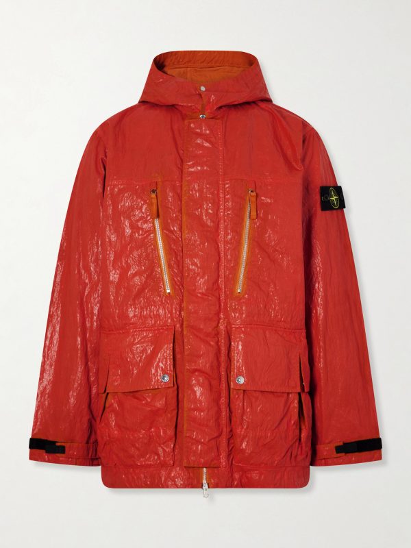 Garment-Dyed Recycled Crinkled-Shell Jacket Garment-Dyed Recycled Crinkled-Shell Jacket