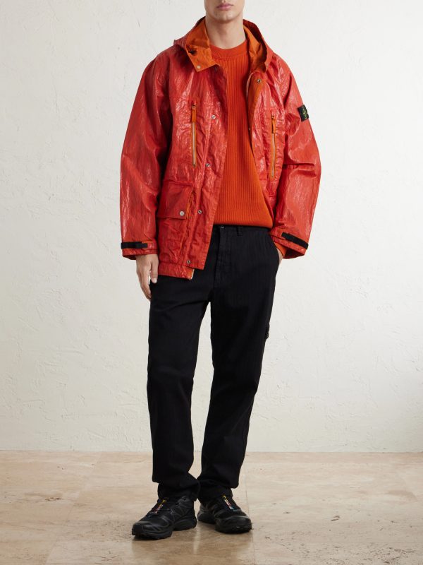 Garment-Dyed Recycled Crinkled-Shell Jacket - OU Garment-Dyed Recycled Crinkled-Shell Jacket - OU