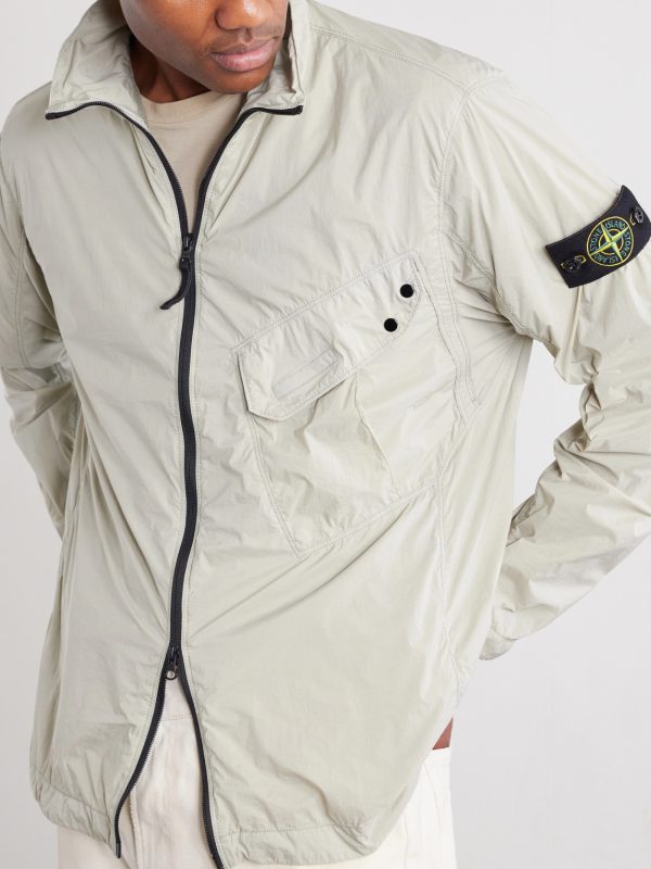 Logo-Appliquéd Garment-Dyed Shell Jacket - CU