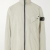 Logo-Appliquéd Garment-Dyed Shell Jacket