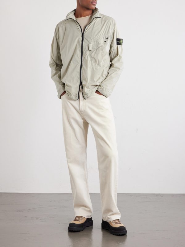 Logo-Appliquéd Garment-Dyed Shell Jacket - OU