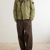 Garment-Dyed Padded Crinkled-Nylon Hooded Jacket - OU Garment-Dyed Padded Crinkled-Nylon Hooded Jacket - OU
