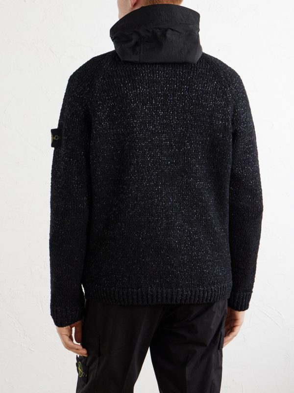 Reversible Knitted Cotton-Blend Shell Jacket - BK