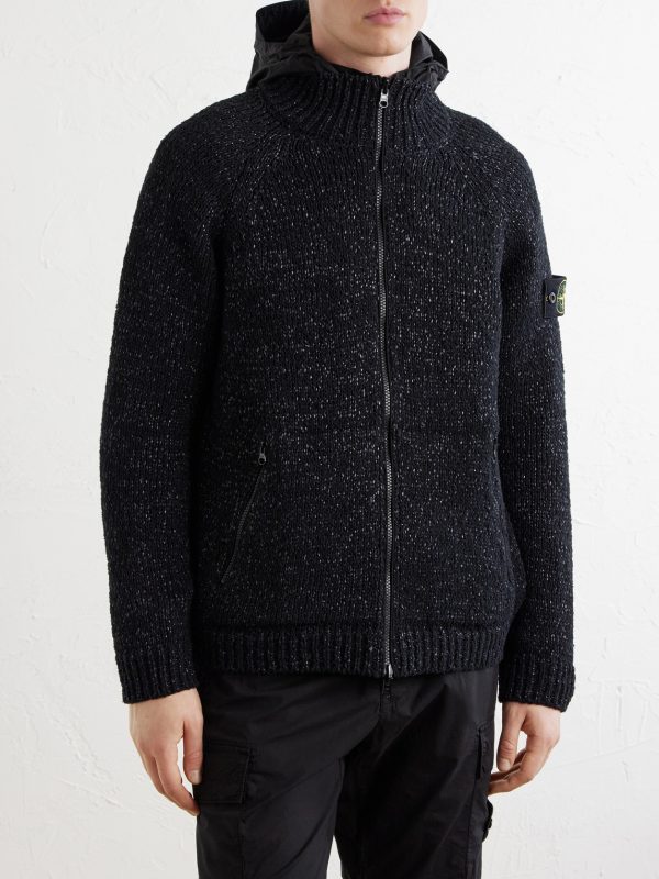Reversible Knitted Cotton-Blend Shell Jacket - FR