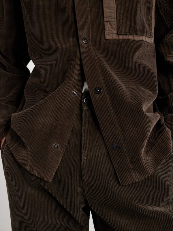 Logo-Appliquéd Wide-Leg Cotton-Corduroy Trousers - E2 Logo-Appliquéd Wide-Leg Cotton-Corduroy Trousers - E2