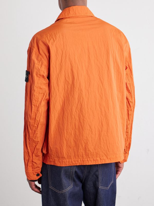 Logo-Appliquéd Padded Garment-Dyed Crinkled-Shell Jacket - BK